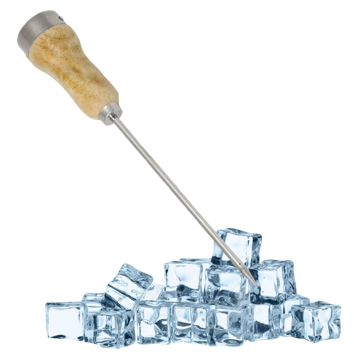 Rocky Mountain Goods Ice Pick Tool with Wooden Handle - Sharp